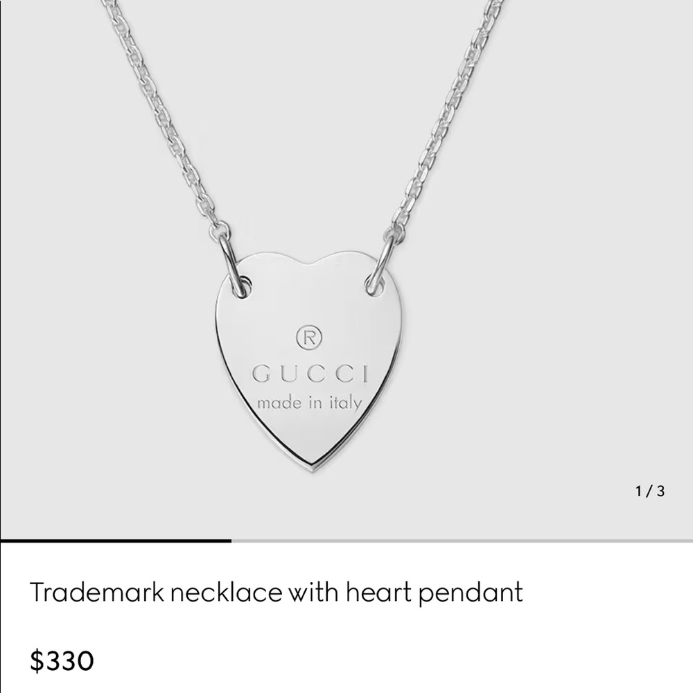 Gucci Trademark necklace with heart pendant